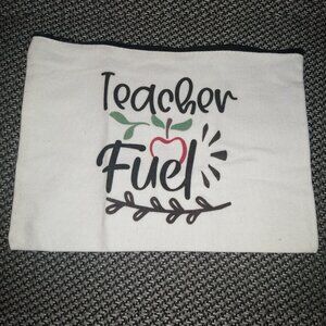 Themed Zipper Pouch with the inscription, "Teacher Fuel"